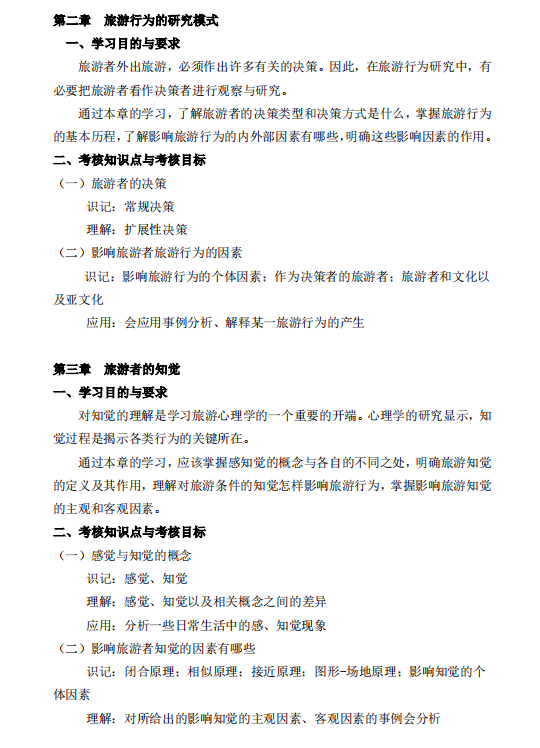 怀化学院2021年专升本《旅游心理学》课程考试大纲