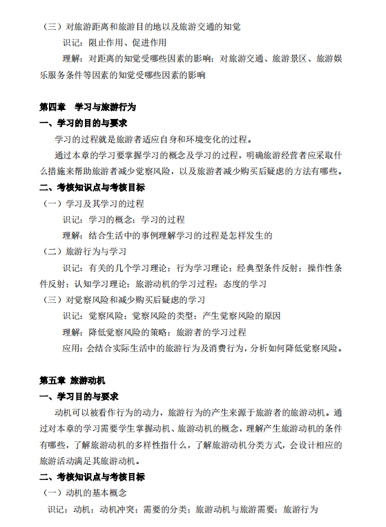 怀化学院2021年专升本《旅游心理学》课程考试大纲