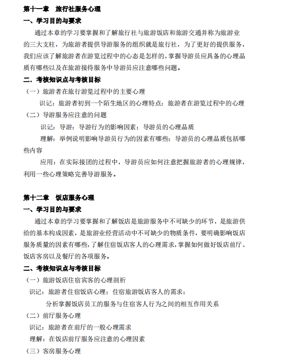 怀化学院2021年专升本《旅游心理学》课程考试大纲