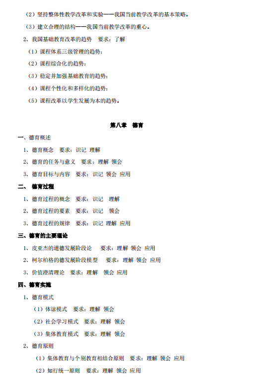 怀化学院2021年专升本《教育学》课程考试大纲