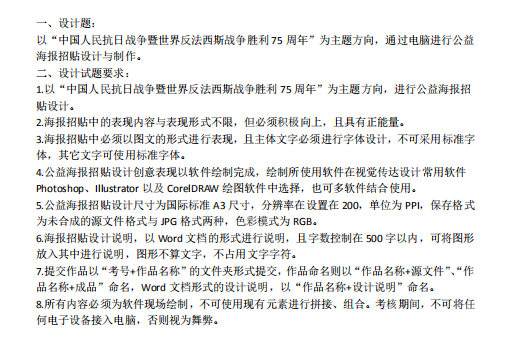 怀化学院2021年专升本《字体与版式设计》课程考试大纲