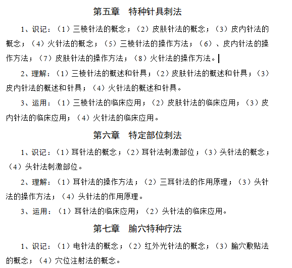 吉首大学2021年专升本《针灸推拿学专业基础课》课程考核大纲